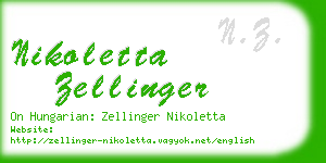 nikoletta zellinger business card